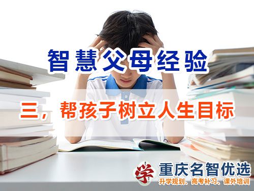 做智慧父母培養(yǎng)優(yōu)秀男孩第三步：樹立人生目標(biāo)；重慶升學(xué)